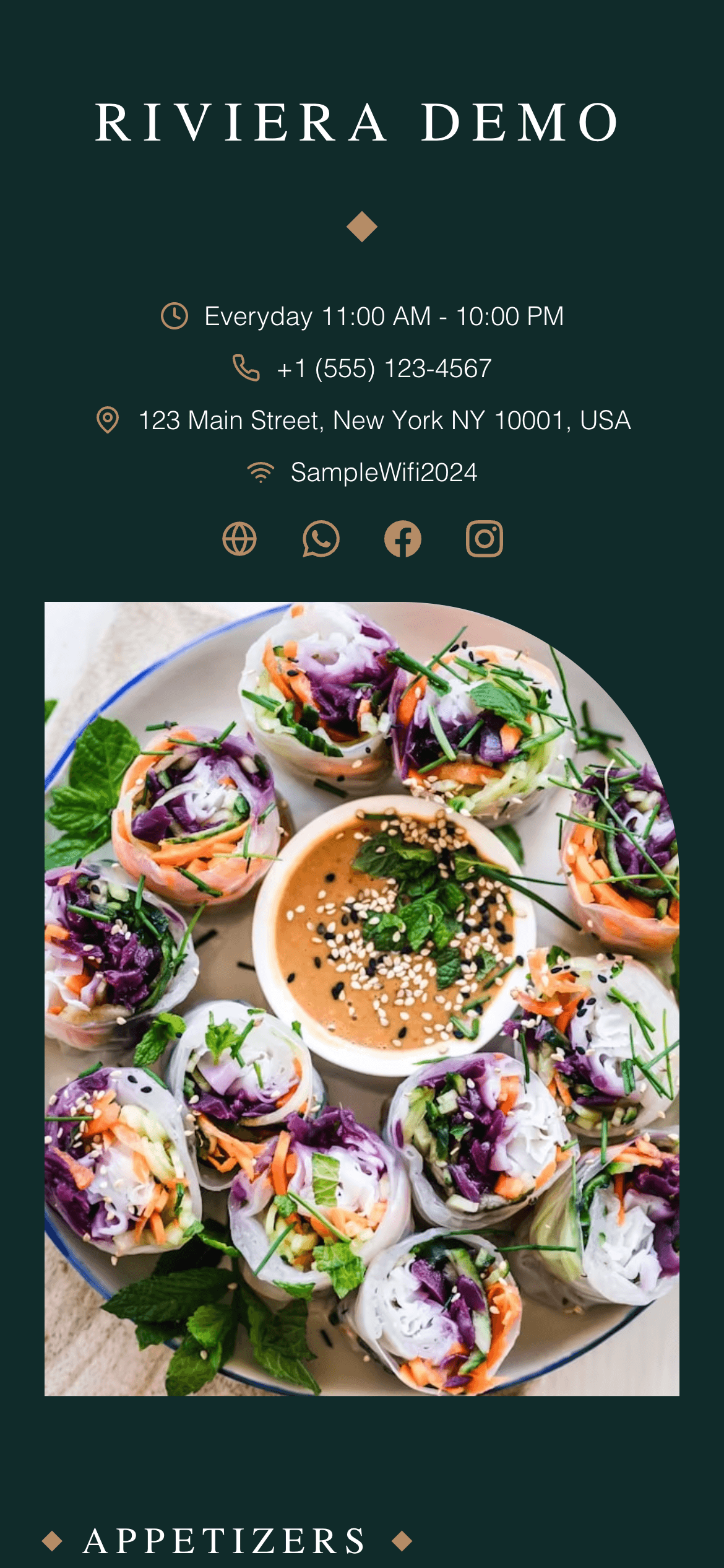 Riviera template mobile preview
