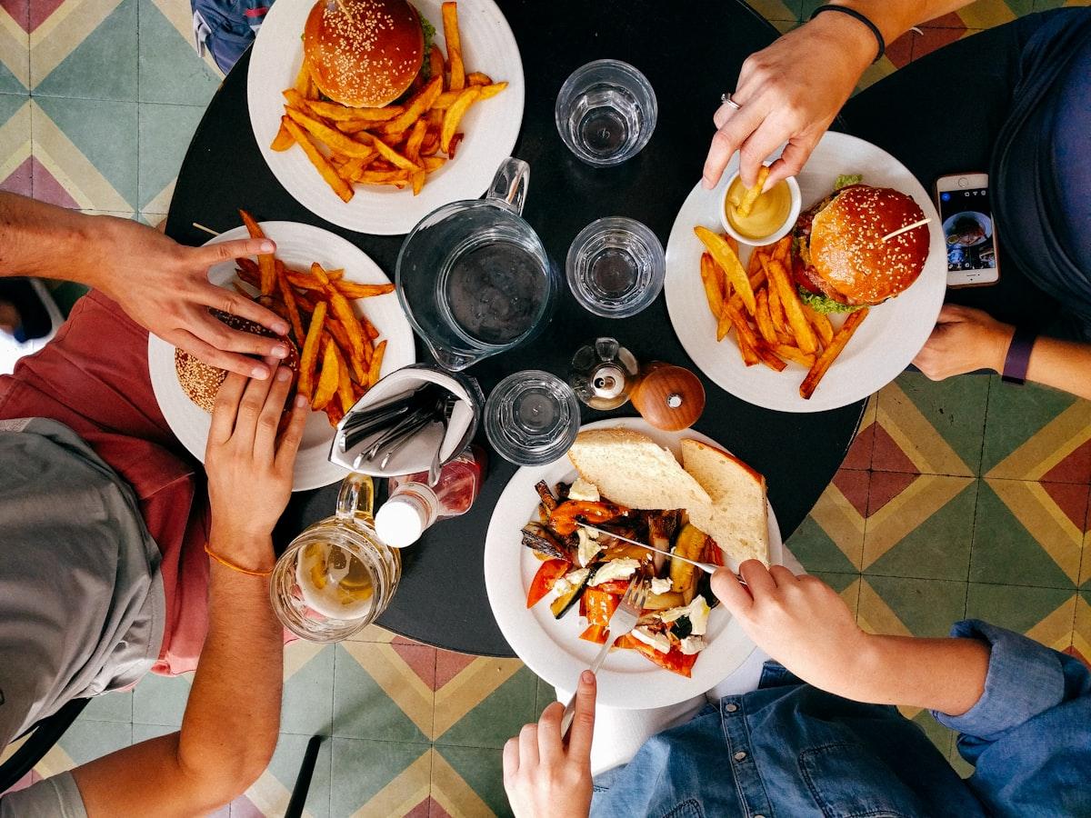 Restaurant table setting with a printed QR code plate
